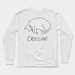 Croissant (black) Long Sleeve T-Shirt